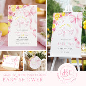 Invitation Baby shower de citron rose