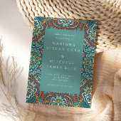 Assiettes En Carton Romantique géométrique Mandala doux bleu gris et r