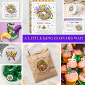 Invitation Mardi Gras A little King Round Corners
