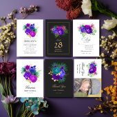 Invitation Mardi Gras Plauve et rose-chaud Quinceañera