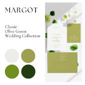 Bannière de Bienvenue de Mariage Vert Olive