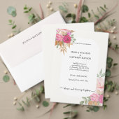 Chemin De Table Long Bouquet De Fleurs Rose Pastel (Personnalisez la collection de ce créateur indépendant. Test)