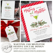 Poster Martinis and Mistletoe Holiday Party Bar Menu