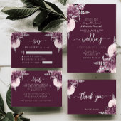Papier Budget Mauve Silver Floral Save the Date