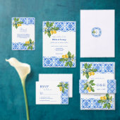 Carreaux bleu méditerranéen programme de mariage c (Personnalisez la collection de ce créateur indépendant. )