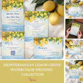 Invitation Lemon Grove Coastal Wedding Ceremony Program