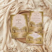 Invitation Mediterranean Olive Grove Countryside Wedding