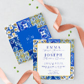 Invitation Fête des mariées en tuiles modernes d'été méditerr