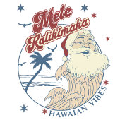 Mele Kalikimaka Merry Kerstmis Hawaiian Ronde Sticker