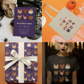 Papier Cadeau Chats d'Halloween en costume
