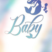 Serviette En Papier Baby shower de sirène sous le pastel marin