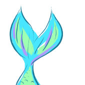 Badge Rond 2,50 Cm J'Aime Les Sirènes ! Bouton Queue de sirène