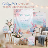 Serviette En Papier Baptême de sirène Océan Aquarelle Rose Rêveur Mari