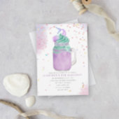 Assiettes En Carton Mermaid Mason Jar Milkshake Girls Âge d'anniversai