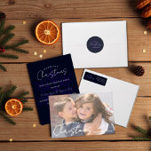 Invitation Flocon de neige de Noël le plus joyeux Fête Bleu m