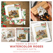 Merry and Bright Waterverf Floral Family Fotoblokken