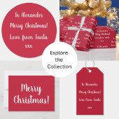 Red Love of Santa Persoonlijke Kerstmis Tissuepapier