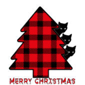 T-shirt Joyeux trio de Noël de chats