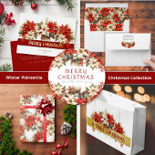 Serviette En Papier Joyeux Noël Nom Poinsettias