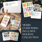 Colorful Merry Everything Inclusive Photo message Feestdagenkaart
