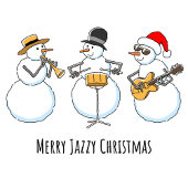 T-shirt Joyeux Jazzy Noël Drôle Snowmen Jazz Femmes