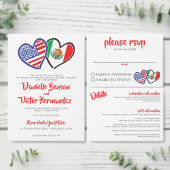 Sachets En Papier Drapeaux cardiaques mexicains américains (Personnalisez la collection de ce créateur indépendant.)