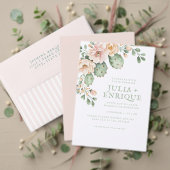 Woestijn Roos en Cactus Wedding Kaart (Personaliseer deze collectie van deze onafhankelijke maker. Test)