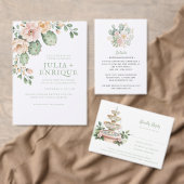 Woestijn Roos en Cactus Wedding Kaart (Personaliseer de collectie van deze zelfstandige maker.)