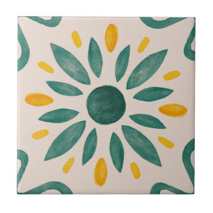 Collection MHN Carreaux vert et jaune