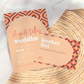 Invitation Mariage d'arche orange moderne