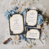 Invitation Midnight Celestial Garden Wedding