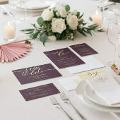 Sticker Rond Midnight Fig & Champagne Modern Signature Details