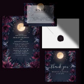 Étiquettes Cadeau Midnight Garden Moon Mariage Merci