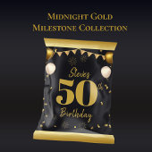 Midnight Gold Milestone Cadeaupapier