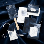 Éventail Programme de mariage Palmiers Tropicaux de Minuit