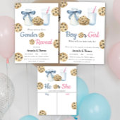 Badge Rond 5 Cm Lait et cookies Révélation de genre - Team Boy