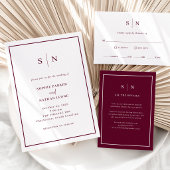 Papier Invitation de mariage chic et minimale à code QR p