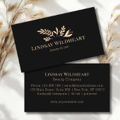 Minimal Black Botanical Business Gift Certificates