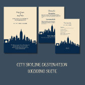 Menu Mariage d'amour de destination Skyline dans l