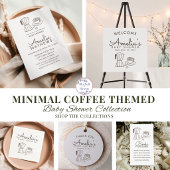 Invitation minimale pour Baby Shower sur le thème 