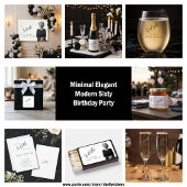 Sticker Carré Elegant Script Sixtieth Birthday Celebration