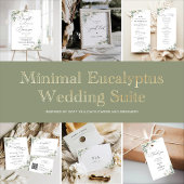Elegant Eucalyptus Wedding Folded Place Cards