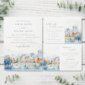 Cartons Réponse Minimal San Jose California Watercolor Mariage (Personnalisez la collection de ce créateur indépendant.)