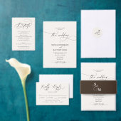 Serviette En Papier Monogramme Classique Mariage Ampersand Script Mode (Personnalisez la collection de ce créateur indépendant. )