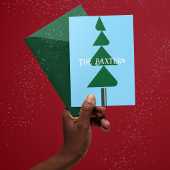 Minimalist Abstract Green Chic Christmas Tree Bedankdoosjes