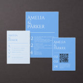 Étiquette d'autocollant minimaliste bleu Faire-par (Personnalisez la collection de ce créateur indépendant.)