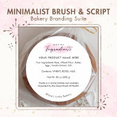 Carte De Visite Code QR 'Pink Brush Elegant Script' pour laisser u