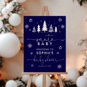 Papier Invitation pour bébé Père Noël minimaliste Budget
