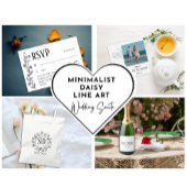 Programmes de mariage Modern daisy Carte Plate