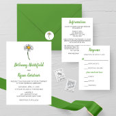 Menu Mariage de marguerite minimaliste